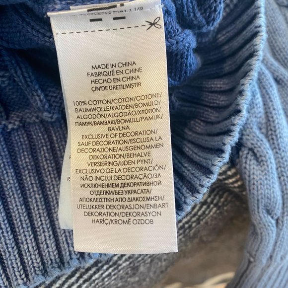 Polo by Ralph Lauren Blue Cable Knit Sweater - Picture 7 of 7